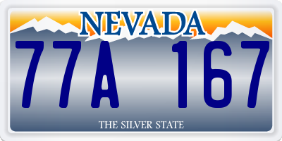 NV license plate 77A167