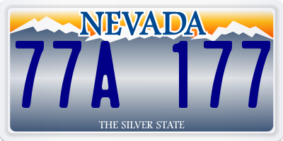 NV license plate 77A177