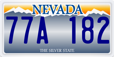 NV license plate 77A182