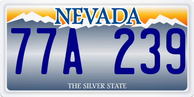 NV license plate 77A239