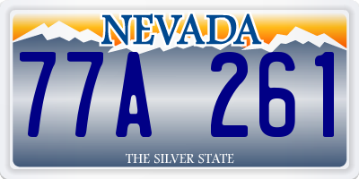 NV license plate 77A261
