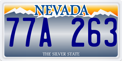 NV license plate 77A263
