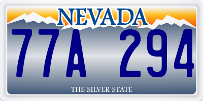 NV license plate 77A294