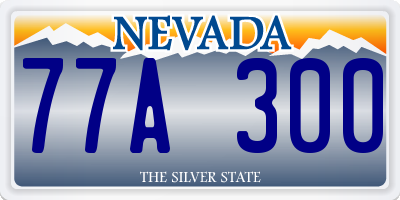 NV license plate 77A300