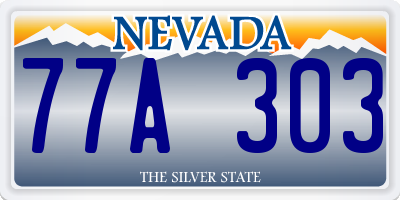 NV license plate 77A303