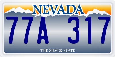 NV license plate 77A317