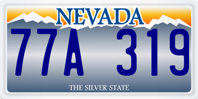 NV license plate 77A319