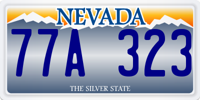 NV license plate 77A323