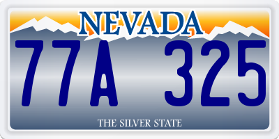 NV license plate 77A325