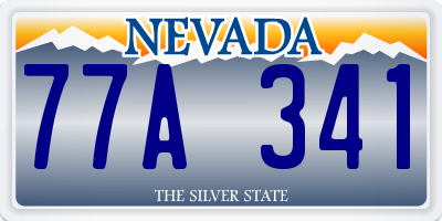NV license plate 77A341