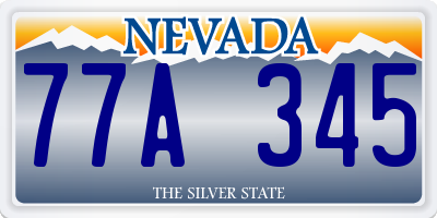 NV license plate 77A345