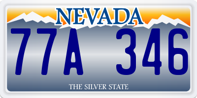 NV license plate 77A346