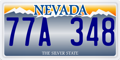NV license plate 77A348