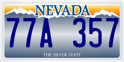 NV license plate 77A357