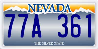 NV license plate 77A361