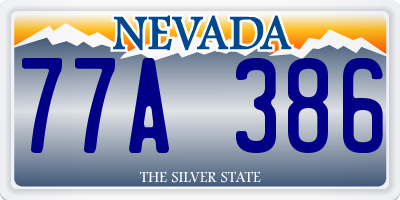 NV license plate 77A386