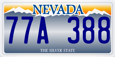 NV license plate 77A388