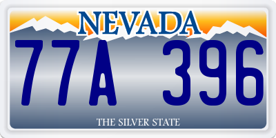 NV license plate 77A396
