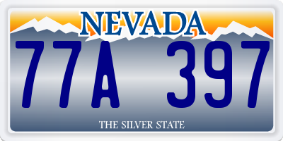 NV license plate 77A397