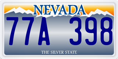 NV license plate 77A398