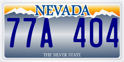 NV license plate 77A404
