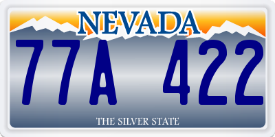 NV license plate 77A422