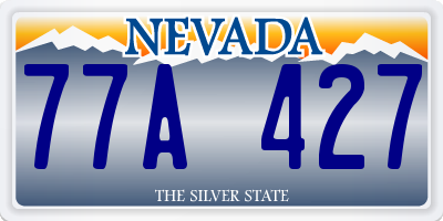 NV license plate 77A427