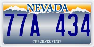 NV license plate 77A434