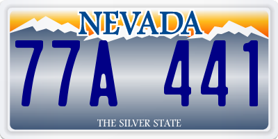 NV license plate 77A441