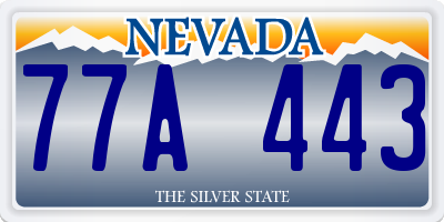 NV license plate 77A443