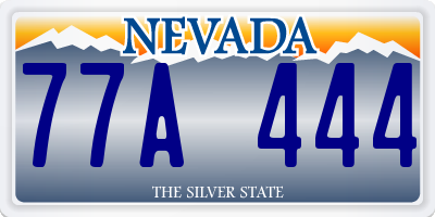 NV license plate 77A444