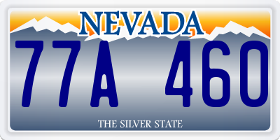 NV license plate 77A460