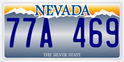 NV license plate 77A469