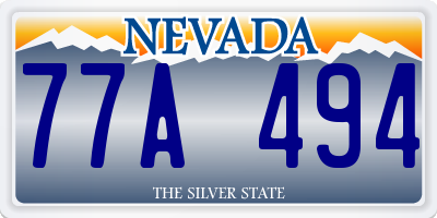 NV license plate 77A494