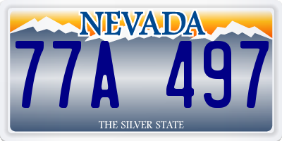 NV license plate 77A497