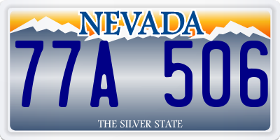 NV license plate 77A506