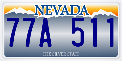 NV license plate 77A511