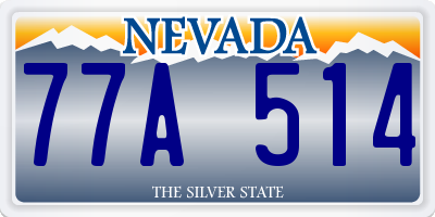NV license plate 77A514