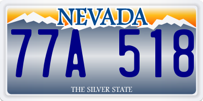 NV license plate 77A518