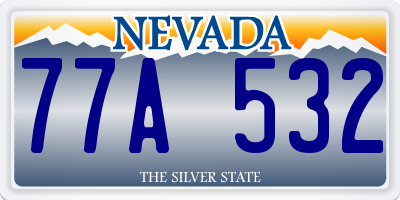 NV license plate 77A532