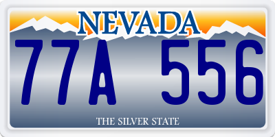 NV license plate 77A556