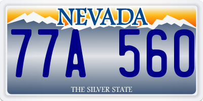 NV license plate 77A560