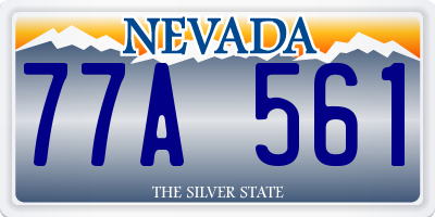 NV license plate 77A561