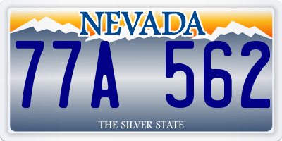 NV license plate 77A562