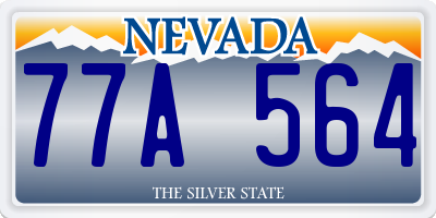 NV license plate 77A564