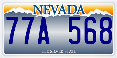 NV license plate 77A568