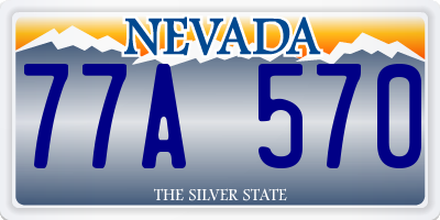 NV license plate 77A570