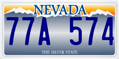 NV license plate 77A574