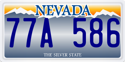 NV license plate 77A586