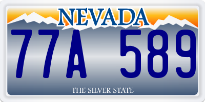NV license plate 77A589